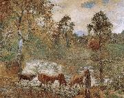 Camille Pissarro pond oil painting